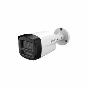 Camera supraveghere exterior HDCVI color Dahua HAC-HFW1509TLM-A-LED, 5 MP, 3.6 mm, lumina calda 40 m, microfon imagine