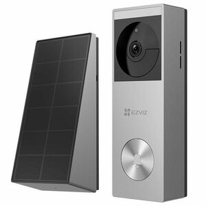 Sonerie video smart WiFi cu panou solar Ezviz HP3 PRO, 2K, PIR, detectie umana, acumulator 5200 mAh, night vision, microfon si difuzor, stocare 32 GB, aplicatie mobila imagine