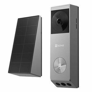 Sonerie video smart WiFi cu lentila duala si panou solar EP3X PRO, 2K, PIR, detectie umana, acumulator 5200 mAh, night vision 6 m, microfon si difuzor, stocare 32 GB, aplicatie mobila imagine