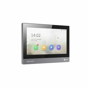 Videointerfon de interior IP Hikvision DS-KH8381-WTE1, ingropat/aparent, 7-inch, slot card, PoE imagine