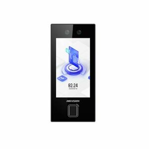 Terminal de control acces cu recunoastere faciala IP Hikvision DS-K1T344MBFWX-E1, 4.5 inch, amprenta, WiFi, PoE, 3000 de utilizatori imagine