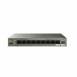 Switch PoE Gigabit cu 10 porturi Tenda TEG1110PF-8-102W, 8 porturi PoE, buget 92 W, 1x SFP, 20 Gbps, fara management imagine