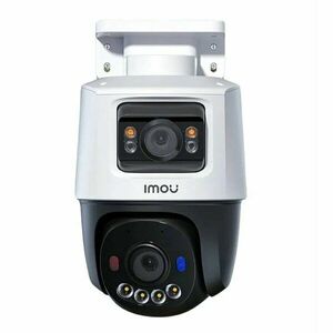 Camera supraveghere IP exterior cu lentila duala PT Imou Active Deterrence IPC-PS70FP-10M0, 5 + 5 MP, 3.6 mm, IR 30 m, microfon si difuzor, slot card, detectie om / vehicul, smart tracking, sirena, stroboscop, PoE imagine