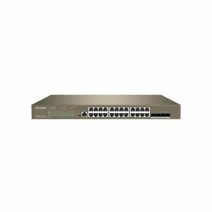Switch Gigabit PoE cu 24 porturi IP-COM G5328XP-24-410W, 4 SFP, Layer 3, 410 W buget PoE, cu management imagine