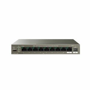 Switch Gigabit PoE cu 8 porturi IP-COM G1110PF-8-102W, 1 RJ45 + 1 SFP, buget 92 W, 20 Gbps, plug and play, fara management imagine