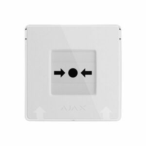 Buton wireless Ajax Manual Call Point, alb, 866.0 - 922.0 MHz, resetabil, autonomie 7 ani imagine