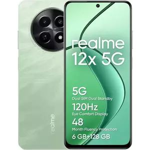Telefon Mobil Realme 12x 5G 128GB Flash 6GB RAM Dual SIM 5G Feather Green imagine