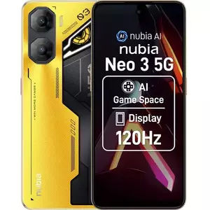 Telefon Mobil ZTE Nubia Neo 3 256GB Flash 8GB RAM Dual SIM 5G Titanium Gold imagine