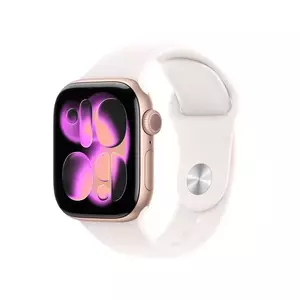 Smartwatch Apple Watch 11 GPS 42mm Carcasa Rose Gold Aluminium Bratara Light Blush Sport Band - M/L imagine
