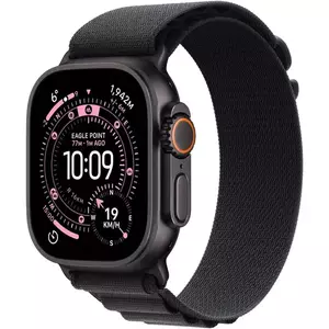 Smartwatch Apple Watch Ultra 3 GPS + Cellular 49mm Carcasa Black Titanium Bratara Black Alpine Loop - Small imagine