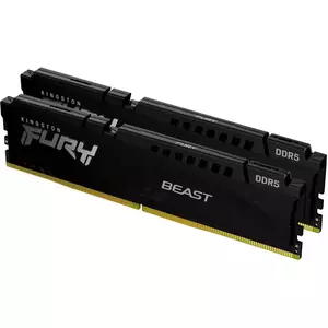 Memorie Desktop Kingston Fury Beast 64GB(2 x 32GB) DDR5 6000Mhz CL36 imagine