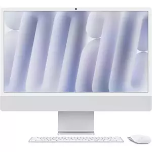 Sistem All-In-One Apple iMac 2024 24" Retina 4.5K Apple M4 8-core CPU 8-core GPU RAM 16GB SSD 1TB Tastatura INT Mac OS Sequoia Silver imagine