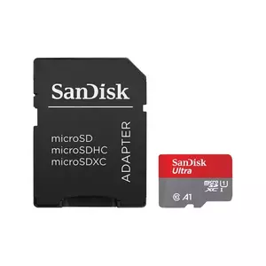 Card de memorie SanDisk Ultra Micro SDXC 128GB Class 10 UHS-I Red/Grey + Adaptor SD imagine