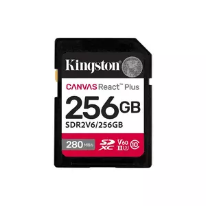 Card de memorie Kingston Canvas React Plus 256GB SDXC UHS-II U3 V60 imagine