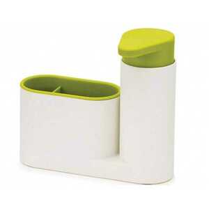 Organizator pentru chiuveta 2in1 plastic, alb/verde imagine