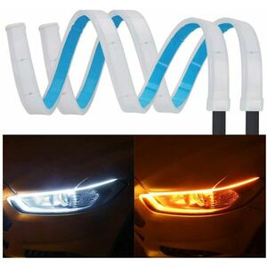 Set 2 Benzi Matrix 45CM LED flexibile pentru faruri-alb si galben imagine