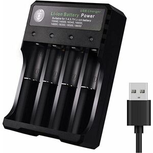 Incarcator MS-5D84A4 Acumulatori 4.2V Li-Ion 18650 cu 4 Porturi la USB XL imagine