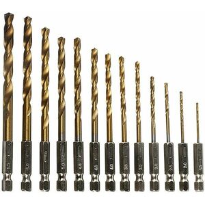 Set 13 Burghie cu cap BIT Prindere Hexagonala Otel 1.5-6.5 mm SC imagine