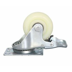 Roata Pivotanta 2.5" Alba Cu Frana imagine