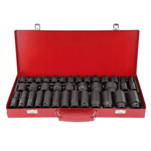 Set trusa chei tubulare impact lungi 1/2 cu 35 piese 8-32mm intarite pistol impact imagine