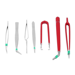 Set 7 Pensete Antistatic Diverse forme Rosu + Argintiu imagine