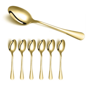 UB Set 6 linguri otel inoxidabil auriu HS imagine
