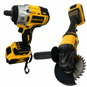 UB Trusa de Scule Werstil Pistol de Impact 320 Nm si Polizor Unghiular 2 Acumulatori 36 V 5 AH IRA imagine