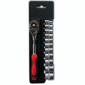 UB RIB-Set 12 Piese Cheie cu Clichet 3/8" 10 Capete Chei Tubulare 8-21 mm JK imagine