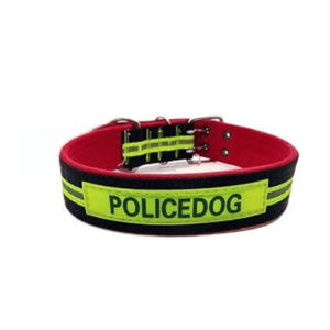 Zgarda (curea) pentru caini 60 cm fluorescenta POLICE DOG imagine
