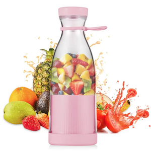 Mini blender portabil smoothie si shake incarcare usb 6 lame otel Inoxidabil 380 ml imagine