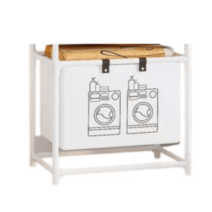 Raft/Cos Depozitare Haine Murdare pentru Baie 1 Cos Cadru de Otel Inoxidabil imagine