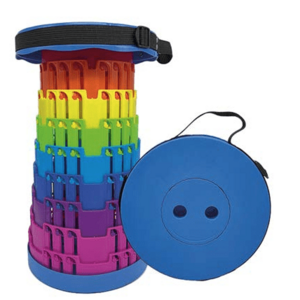 Taburet telescopic curcubeu albastru imagine