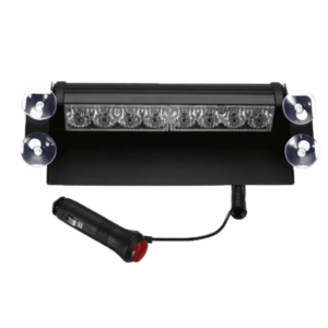 Stroboscop led auto 8 LED parbriz cob rosu albastru imagine
