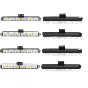 Set 8 lumini stroboscop galbene 6 LED grila telecomanda 12V imagine