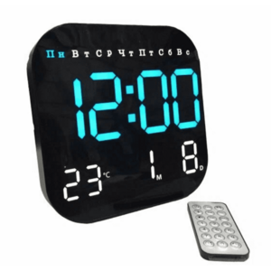 Ceas digital de perete 6650 calendar temperatura ora alarma cu telecomanda imagine