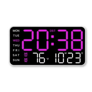 Ceas de masa sau perete 6659 cu afisaj digital temperatura si alrma imagine