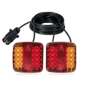 Set 2 lampi spate LED magnetice pentru remorca 12V cu cablu imagine