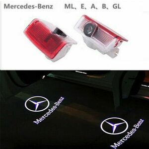 Set 2 Holograme LED cu LOGO MERCEDES BENZ pentru Portiere imagine