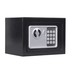 Seif electronic standard cu cifru si cheie 170x230x170 mm Negru imagine