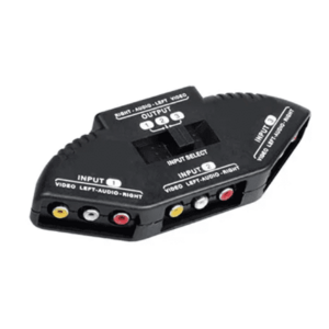 Comutator de semnal video AV Andowl Q AU52 model 3 in 1 negru imagine