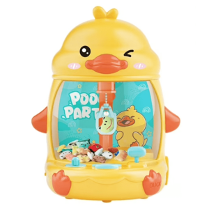 Mini Automat cu Gheara in forma de Ratusca joc interactiv pentru copii cu lumini si muzica imagine