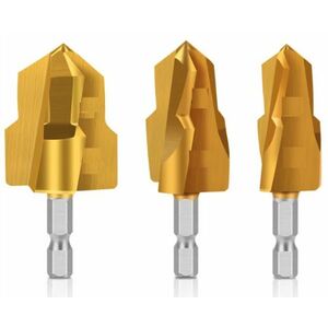 Set 3 burghie HSS aurie otel pentru tevi MMC PVC PPR imagine