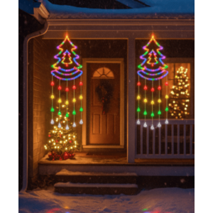 Ghirlanda luminoasa colorata tip BRAD lungime 160 cm cu 60LED alimentare la priza multicolor imagine