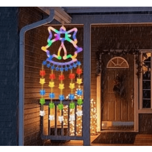 Ghirlanda luminoasa colorata tip CLOPOTEL lungime 160 cm cu 60LED alimentare la priza multicolor imagine