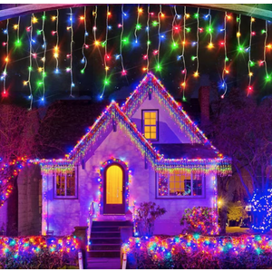 Instalatie de Craciun 1500 17 tip FRANJURI de 12 metri 320 LED MULTICOLOR imagine