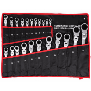 Set 22 piese chei combinate fixe si inelare articulate de la 6 la 32 mm imagine