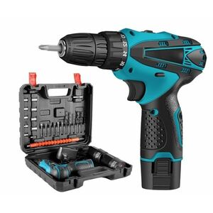 Trusa surubelnita electrica fara fir cu 2 acumulatori 12V cu 24 de accesorii incluse 2 viteze imagine