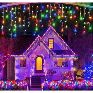 Instalatie 20 metri MULTICOLOR 500 LED tip turturi franjuri imagine