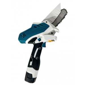 Mini Fierastrau cu lant si lama 4'' Craft tec 2 acumulatori 48w ALBASTRU MX678 imagine