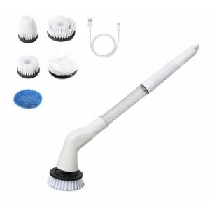 Perie electrica de curatare 5 capete interschimbabile alb 50cm imagine